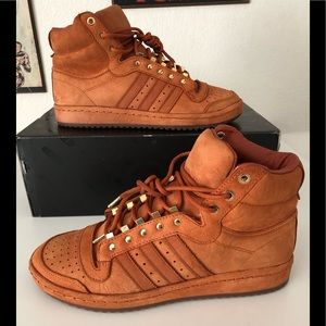 ADIDAS ORIGINALS SIZE 8 MEN'S SUEDE SHOES  RED FOX